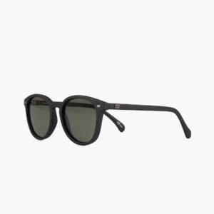 Black Round Unisex Sunglasses – Green Lens
