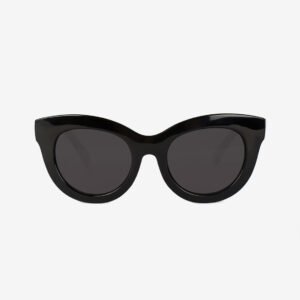 Black Cat-Eye Sunglasses – Black Frame, Smoke Lens