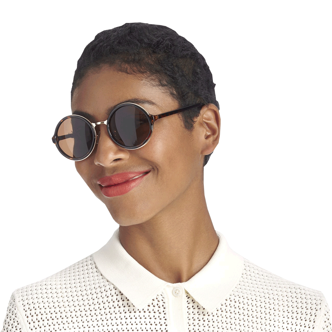 Tortoise Round Sunglasses – Brown Lens, Unisex