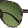 Tortoise Aviator Sunglasses - Green Lens Unisex