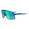 Blue Shield Sunglasses - Green Mirrored Lens