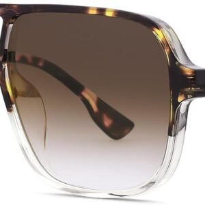Tortoise Oversized Square Sunglasses – Brown Gradient