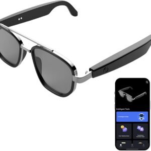 Black Aviator Sunglasses - Gray Lens, Metal Frame