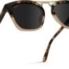 Tortoise Square Unisex Sunglasses – Black Lens