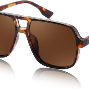 Tortoise Oversized Square Sunglasses – Brown Lens