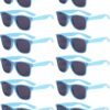 12-Pack Blue Wayfarer Sunglasses - Dark Lens