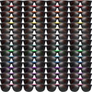100-Pack Wayfarer Sunglasses – Black Frame, Smoke Lens