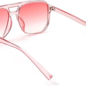 Pink Square Sunglasses – Pink Gradient Lens