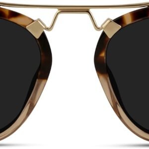 Tortoise Square Sunglasses Black Lens Unisex