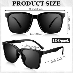 100-Pack Black Wayfarer Sunglasses - Black Lens