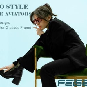 Retro Aviator Sunglasses – Red Gradient Lens