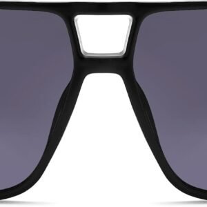 Oversized Square Sunglasses – Black Frame, Smoke Lens