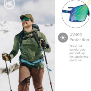 Blue Shield Sunglasses – Green Mirrored Lens
