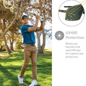 Shield Sunglasses – Olive Frame, Green Lens