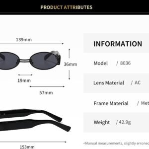 Black Metal Round Sunglasses - Smoke Tinted Lenses