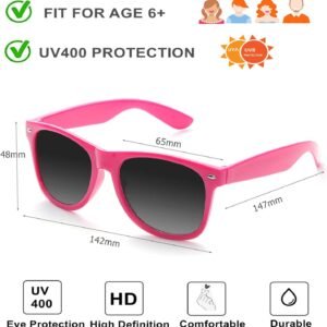 Pink Wayfarer Sunglasses – Black Gradient Lenses