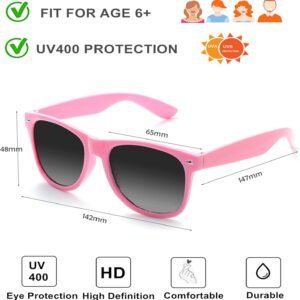 Pink Wayfarer Sunglasses – Gray Gradient Lens
