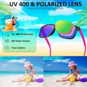 Polarized Wayfarer Sunglasses Black Frame Blue Mirror