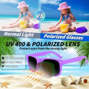 Purple Wayfarer Sunglasses - Polarized Black Lens