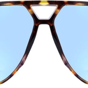 Tortoise Aviator Sunglasses – Light Blue Lens Unisex