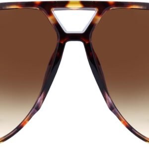 Tortoise Aviator Sunglasses - Brown Gradient Lens
