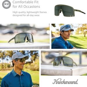 Knockaround Olive Shield Sunglasses – Green Lens Unisex
