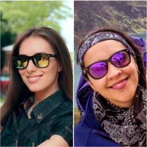 2-Pack Wayfarer Sunglasses - Black Frame, Mirrored Lenses