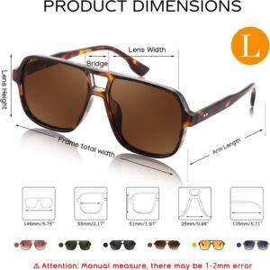 Tortoise Oversized Square Sunglasses - Brown Lens