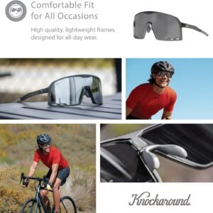 Knockaround Shield Sunglasses – Gray Mirrored Lens Unisex
