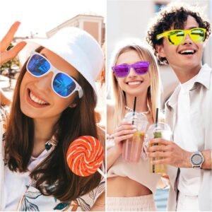 3-Pack Wayfarer Sunglasses - Assorted Mirrored Lenses