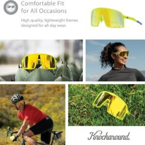 Yellow Shield Sunglasses – Mirrored Yellow Lens