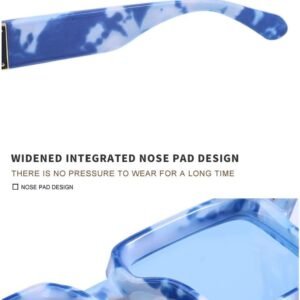 Blue Square Unisex Sunglasses – Blue Lens