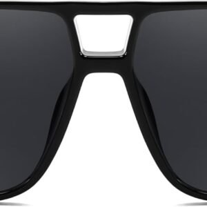 Black Oversized Square Sunglasses – Smoke Lens