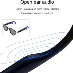 Unisex Black Aviator Sunglasses – Smoke Lens