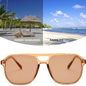 Amber Square Unisex Sunglasses – Brown Lens
