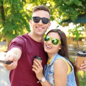 2-Pack Wayfarer Sunglasses - Black & Neon Green Mirrored