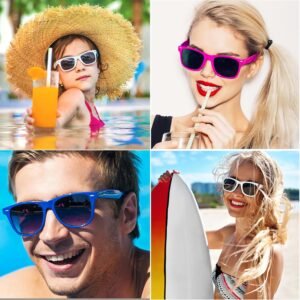 4-Pack Wayfarer Sunglasses – Assorted Frame Colors