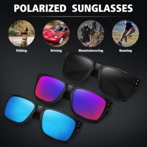 3-Pack Polarized Wayfarer Sunglasses – Assorted Tints