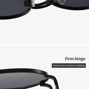 Black Round Metal Sunglasses - Dark Smoke Lens Unisex