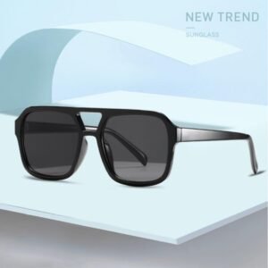 Black Square Sunglasses – Smoke Lens, Unisex