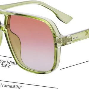 Green Square Sunglasses – Pink Gradient Unisex