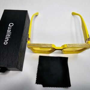 Yellow Rectangle Sunglasses - Yellow Lens, Unisex