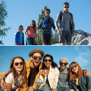 Unisex Wayfarer Sunglasses – Black Frame, Dark Lens