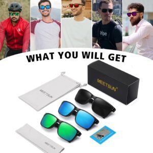 3-Pack Wayfarer Sunglasses - Black Frame, Mirrored Lenses