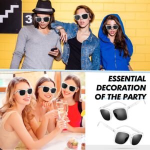 Bulk Pack Wayfarer Sunglasses - White Frame Black Lens