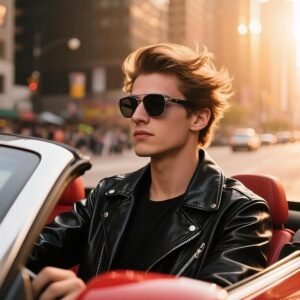 Black Round Metal Sunglasses Unisex – Black Lens