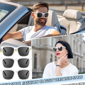 White Wayfarer Sunglasses – Black Lens, Unisex