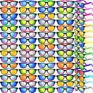 Bulk Pack Wayfarer Sunglasses - Black Frame, Mirrored Lenses