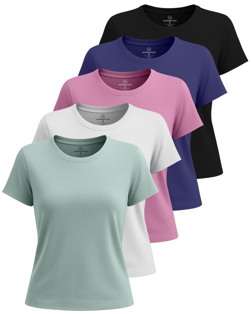 Women's Crew Training Shirts Five-Pack shown in the selected color or assortment