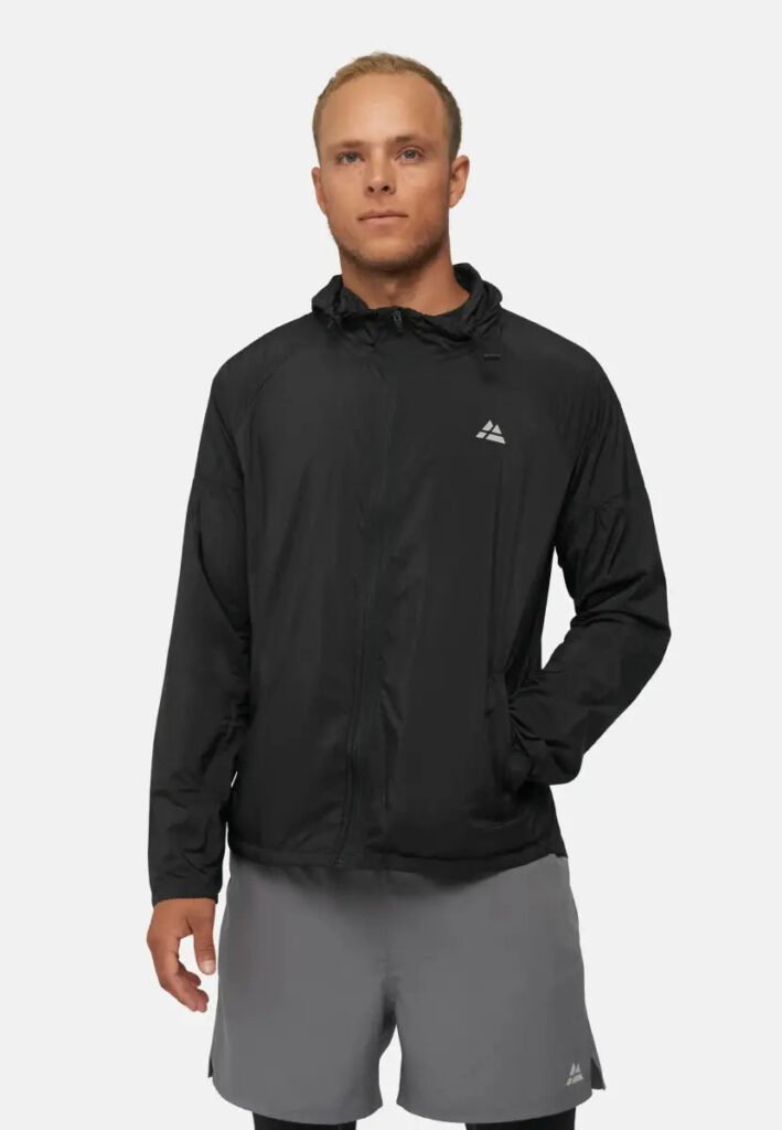 Men's Black Running Windbreaker shown in the selected color or assortment